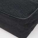 GUCCI GG Canvas Shoulder Bag Black Gold 019 0375 Auth 141991-12