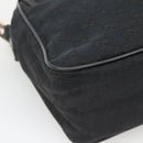 GUCCI GG Canvas Shoulder Bag Black Gold 019 0375 Auth 141991-13