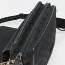 GUCCI GG Canvas Shoulder Bag Black Gold 019 0375 Auth 141991-15