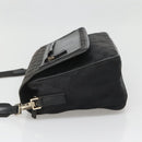 GUCCI GG Canvas Shoulder Bag Black Gold 019 0375 Auth 141991-4