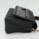 GUCCI GG Canvas Shoulder Bag Black Gold 019 0375 Auth 141991-5