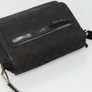 GUCCI GG Canvas Shoulder Bag Black Gold 019 0375 Auth 141991-6
