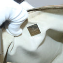 FENDI Zucchino Canvas Accessory Pouch Enamel Brown Gold Auth 141994-19