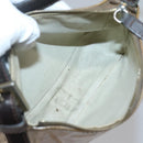 FENDI Zucchino Canvas Accessory Pouch Enamel Brown Gold Auth 141994-11