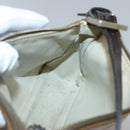 FENDI Zucchino Canvas Accessory Pouch Enamel Brown Gold Auth 141994-21