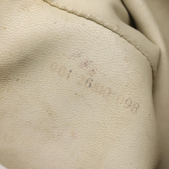 FENDI Zucchino Canvas Accessory Pouch Enamel Brown Gold Auth 141994