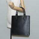 LOUIS VUITTON Epi Sac Plat PM Hand Bag Black M58658 LV Auth 141997V-21