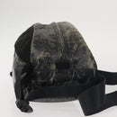 CHANEL Sports COCO Mark Waist Bag Coated Canvas Black CC Auth 142004-3