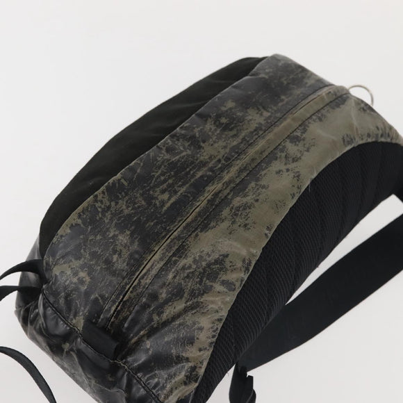 CHANEL Sports COCO Mark Waist Bag Coated Canvas Black CC Auth 142004