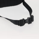 CHANEL Sports COCO Mark Waist Bag Coated Canvas Black CC Auth 142004-7