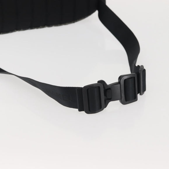 CHANEL Sports COCO Mark Waist Bag Coated Canvas Black CC Auth 142004