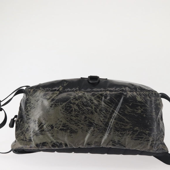 CHANEL Sports COCO Mark Waist Bag Coated Canvas Black CC Auth 142004