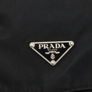 PRADA Chain Shoulder Bag Nylon Black Silver Auth 142007-18