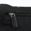 PRADA Chain Shoulder Bag Nylon Black Silver Auth 142007-19