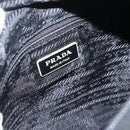PRADA Chain Shoulder Bag Nylon Black Silver Auth 142007-20