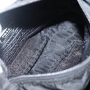 PRADA Chain Shoulder Bag Nylon Black Silver Auth 142007-11