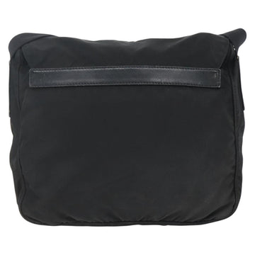 PRADA Chain Shoulder Bag Nylon Black Silver Auth 142007 - 0