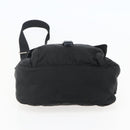 PRADA Chain Shoulder Bag Nylon Black Silver Auth 142007-5