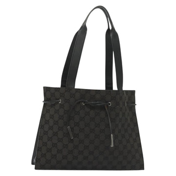 GUCCI GG Canvas Tote Bag Black Silver 002 1053 Auth 142008