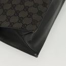 GUCCI GG Canvas Tote Bag Black Silver 002 1053 Auth 142008-8