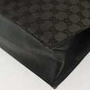GUCCI GG Canvas Tote Bag Black Silver 002 1053 Auth 142008-17