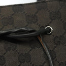 GUCCI GG Canvas Tote Bag Black Silver 002 1053 Auth 142008-9