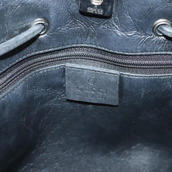 GUCCI GG Canvas Tote Bag Black Silver 002 1053 Auth 142008