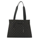 GUCCI GG Canvas Tote Bag Black Silver 002 1053 Auth 142008-13
