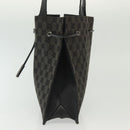 GUCCI GG Canvas Tote Bag Black Silver 002 1053 Auth 142008-3