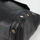 BVLGARI Shoulder Bag Leather Black Gold Auth 142010V-15