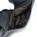 BVLGARI Shoulder Bag Leather Black Gold Auth 142010V-21