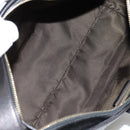 BVLGARI Shoulder Bag Leather Black Gold Auth 142010V-11