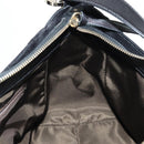 BVLGARI Shoulder Bag Leather Black Gold Auth 142010V-25