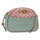 GUCCI Zumi Shoulder Bag Leather Multicolor gold Auth 142011-1