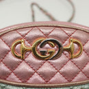 GUCCI Zumi Shoulder Bag Leather Multicolor gold Auth 142011-14