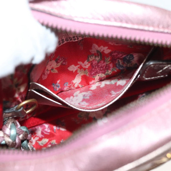 GUCCI Zumi Shoulder Bag Leather Multicolor gold Auth 142011