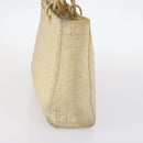 Christian Dior Canage Lady Dior Hand Bag Nylon Beige Gold Auth 142012-5