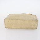 Christian Dior Canage Lady Dior Hand Bag Nylon Beige Gold Auth 142012-9