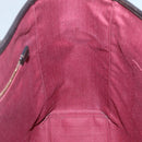 LOEWE Heritage Tote Bag Leather Dark Brown Gold Auth 142015-19