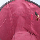 LOEWE Heritage Tote Bag Leather Dark Brown Gold Auth 142015-20