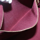 LOEWE Heritage Tote Bag Leather Dark Brown Gold Auth 142015-21