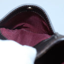 LOEWE Heritage Tote Bag Leather Dark Brown Gold Auth 142015-22