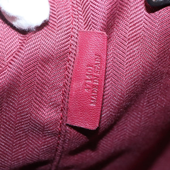 LOEWE Heritage Tote Bag Leather Dark Brown Gold Auth 142015