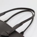 LOEWE Heritage Tote Bag Leather Dark Brown Gold Auth 142015-8