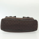 GUCCI GG Canvas Abbey Tote Bag Nylon Outlet Dark Brown Silver 268639 Auth 142024-10