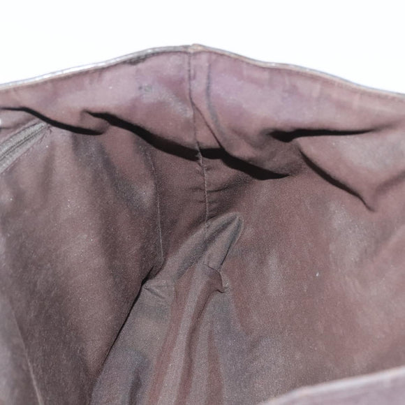 GUCCI GG Canvas Abbey Tote Bag Nylon Outlet Dark Brown Silver 268639 Auth 142024