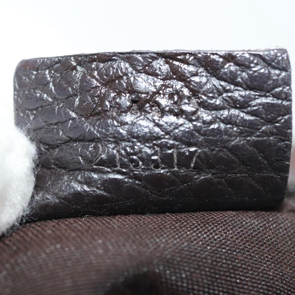 GUCCI GG Canvas Abbey Tote Bag Nylon Outlet Dark Brown Silver 268639 Auth 142024