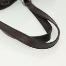 GUCCI GG Canvas Abbey Tote Bag Nylon Outlet Dark Brown Silver 268639 Auth 142024-8