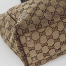 GUCCI GG Canvas Web Sherry Line Tote Bag Beige Silver 145758 Auth 142027-11