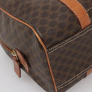 CELINE Macadam Canvas Hand Bag PVC Leather Brown Gold Auth 142031-15